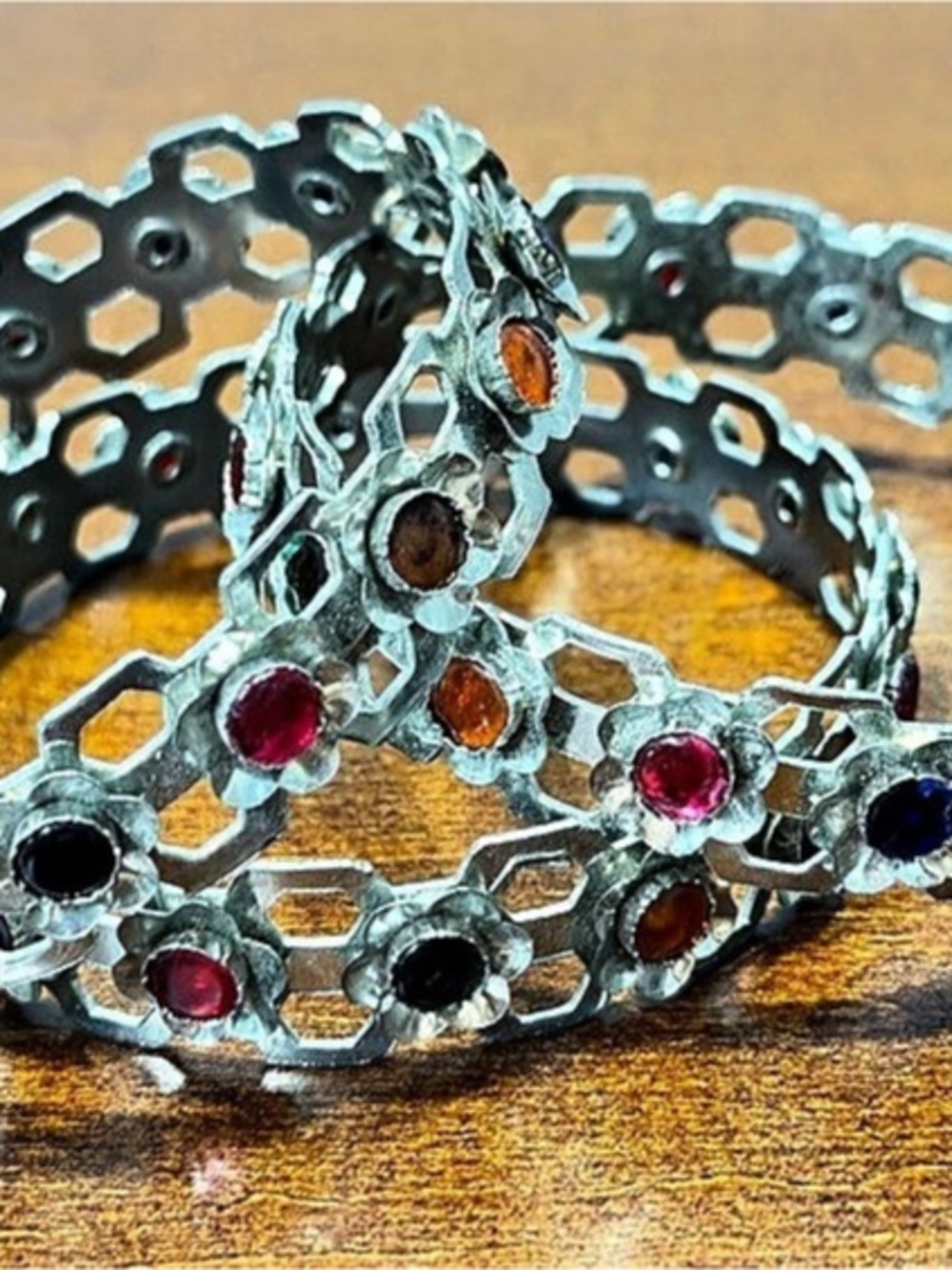 Geometric Multicolor Bracelet Set